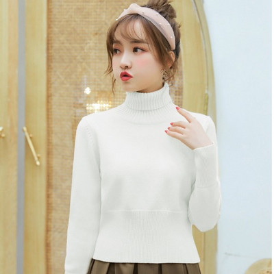 Új modell női pulóver magas polo gallérral több színben