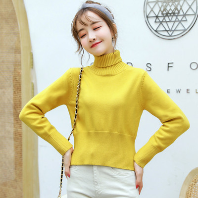 Új modell női pulóver magas polo gallérral több színben