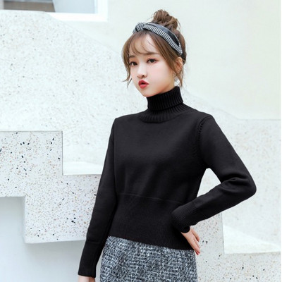 Új modell női pulóver magas polo gallérral több színben