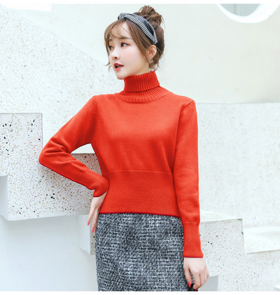 Új modell női pulóver magas polo gallérral több színben