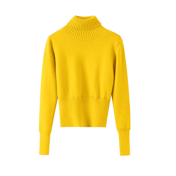 Új modell női pulóver magas polo gallérral több színben