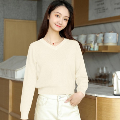 Μοντέρνο γυναικείο πουλόβερ με μακρύ μανίκι - Πολλαπλά χρώματα