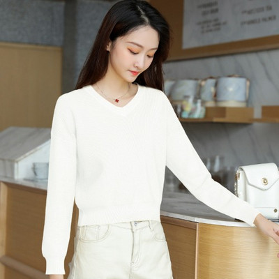 Μοντέρνο γυναικείο πουλόβερ με μακρύ μανίκι - Πολλαπλά χρώματα