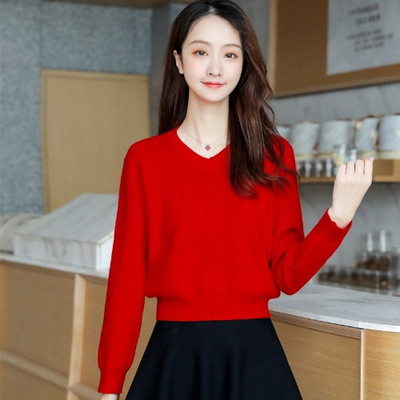 Μοντέρνο γυναικείο πουλόβερ με μακρύ μανίκι - Πολλαπλά χρώματα