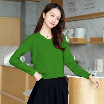 Μοντέρνο γυναικείο πουλόβερ με μακρύ μανίκι - Πολλαπλά χρώματα