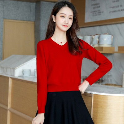 Μοντέρνο γυναικείο πουλόβερ με μακρύ μανίκι - Πολλαπλά χρώματα