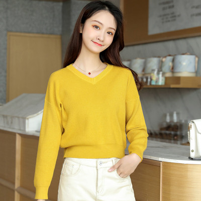 Μοντέρνο γυναικείο πουλόβερ με μακρύ μανίκι - Πολλαπλά χρώματα