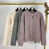 vesta eleganta dama cu element 3D si nasturi - trei culori