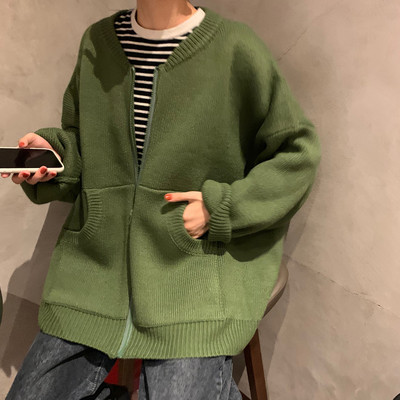 Női alkalmi széles pulóver három színben cipzárral és zsebekkel