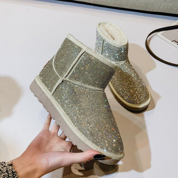 Ghete de dama moderne cu talpa plate si pietre in negru, argintiu si auriu