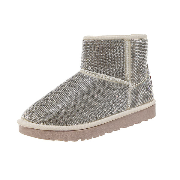 Ghete de dama moderne cu talpa plate si pietre in negru, argintiu si auriu