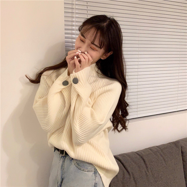 Női alkalmi blúz két színben, gombokkal