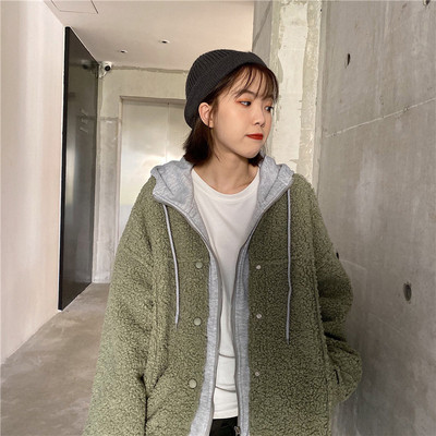 Γυναικείο μαύρο φούτερ με κουμπιά και τσέπες