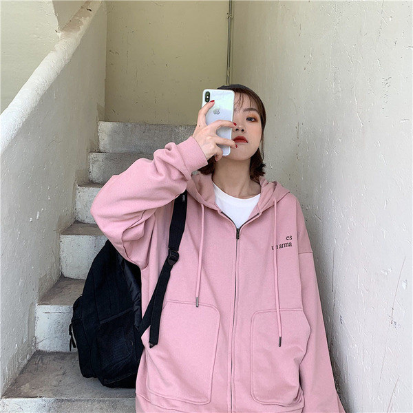 Hanorac lung de dama zilnic in doua culori cu buzunare