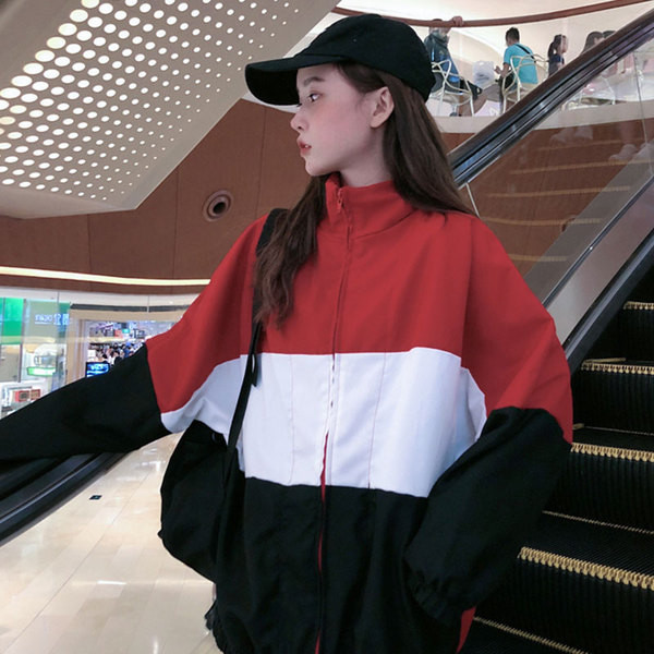 Γυναικείο φαρδύ πουλόβερ με φερμουάρ 