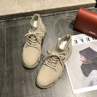 Adidasi de dama cu sireturi si talpa plata in negru, bej si roz