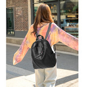 Rucsac modern de dama din piele ecologica de culoare neagra