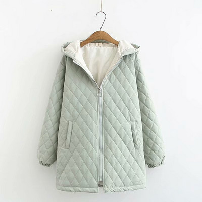 Geaca de iarna de dama moderna cu gluga si buzunar in trei culori