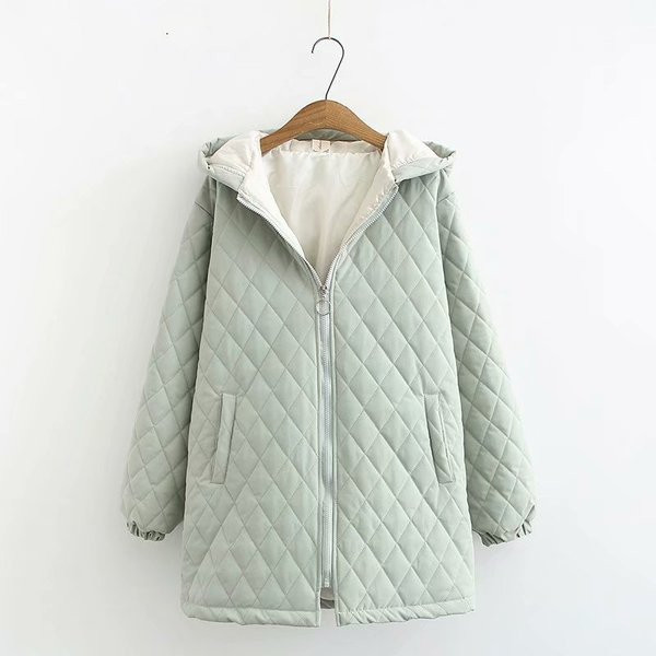 Geaca de iarna de dama moderna cu gluga si buzunar in trei culori