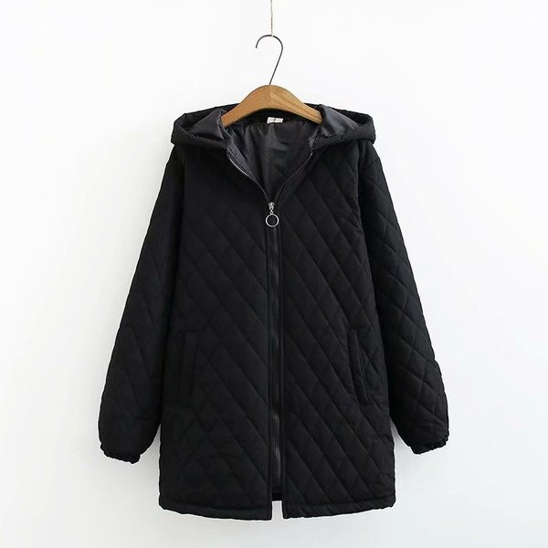 Geaca de iarna de dama moderna cu gluga si buzunar in trei culori