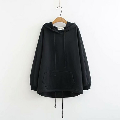 Καθημερινό  γυναικείο φούτερ με κουκούλα και τσέπη σε τέσσερα χρώματα