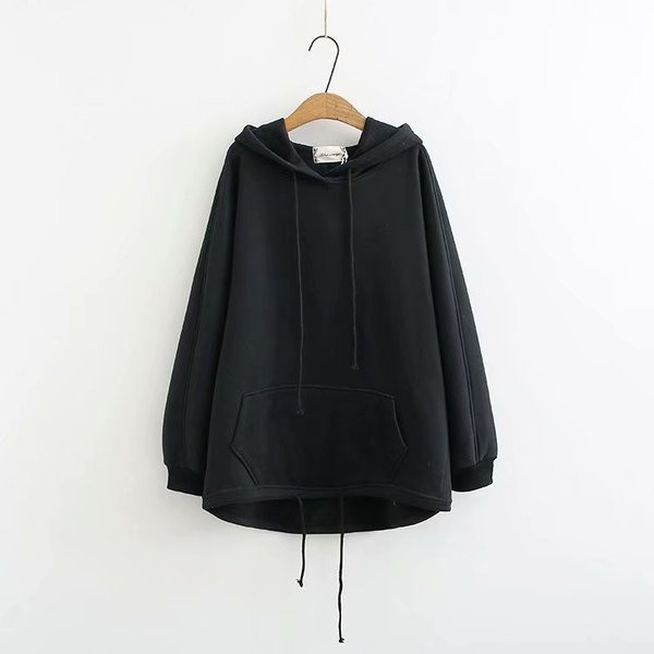 Καθημερινό  γυναικείο φούτερ με κουκούλα και τσέπη σε τέσσερα χρώματα