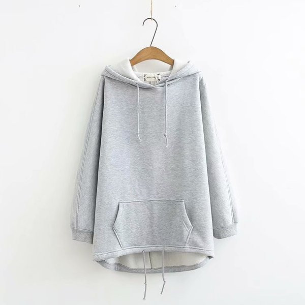 Καθημερινό  γυναικείο φούτερ με κουκούλα και τσέπη σε τέσσερα χρώματα