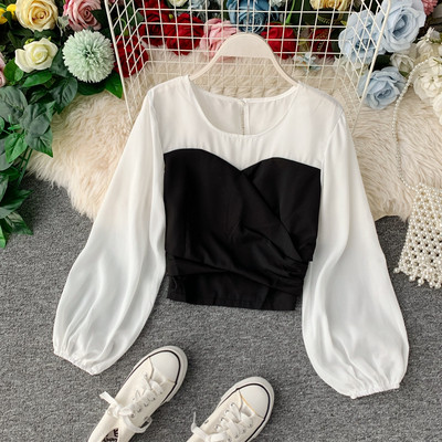 Bluza de dama cu decolteu oval si maneci lungi in mai multe culori