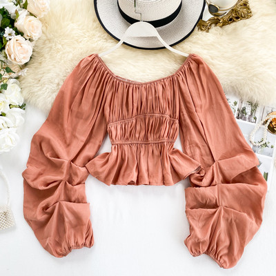 Kerek nyakkivágású női ing több színben