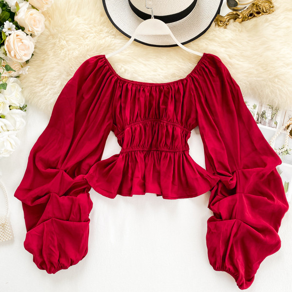 Kerek nyakkivágású női ing több színben