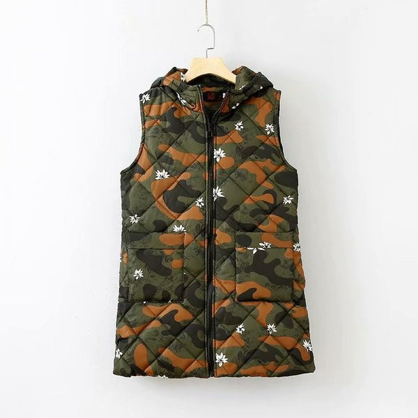 Női alkalmi terepszínű mellény két színben