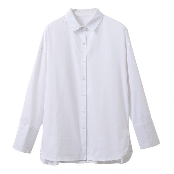 Klasszikus, hosszú ujjú női ing fehér színben