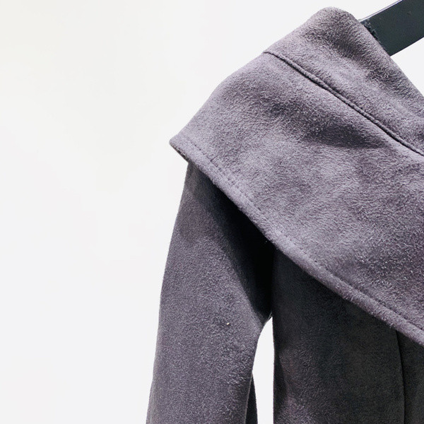 Női ruha hosszú ujjú szürke színben