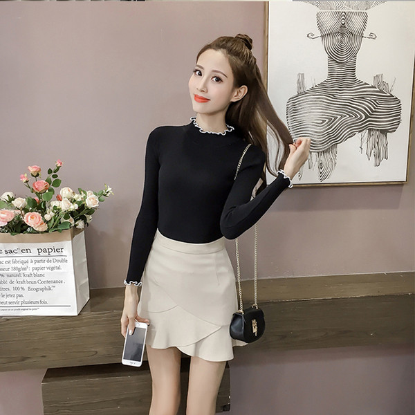 Új modell női pulóver alacsony polo gallérral - többféle színben