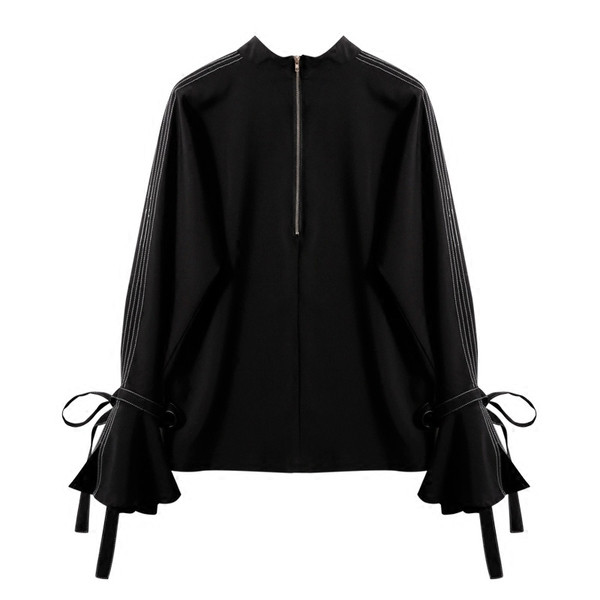 Új modell lótusz ujjú női ing fekete színben