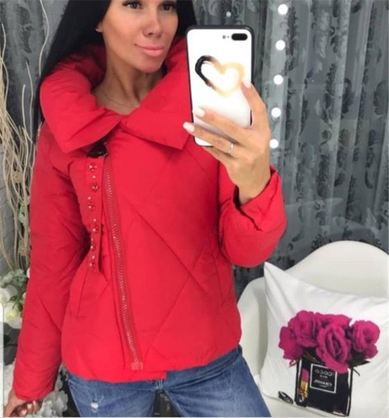 Geaca casual dama cu fermoar si guler inalt in mai multe culori