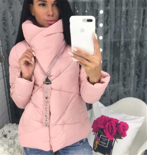 Geaca casual dama cu fermoar si guler inalt in mai multe culori