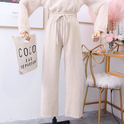 Ежедневен дамски панталон с връзки - широк модел в няколко цвята