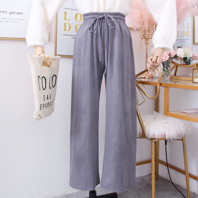 Ежедневен дамски панталон с връзки - широк модел в няколко цвята