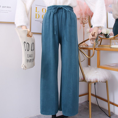 Ежедневен дамски панталон с връзки - широк модел в няколко цвята