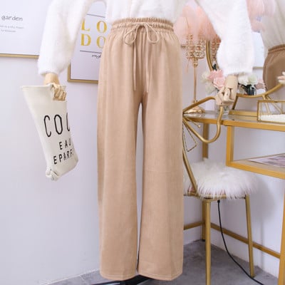 Ежедневен дамски панталон с връзки - широк модел в няколко цвята