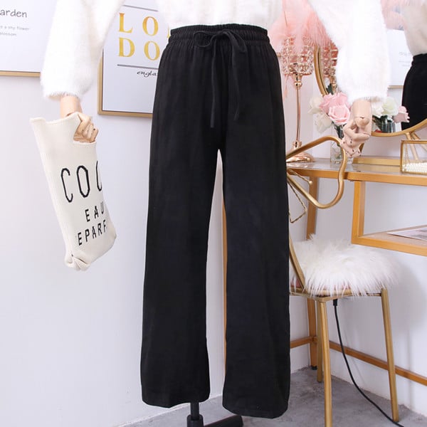 Ежедневен дамски панталон с връзки - широк модел в няколко цвята