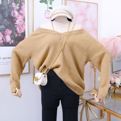 Pulover de damă modern cu decolteu spitz - mai multe culori