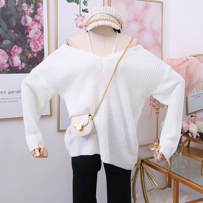 Pulover de damă modern cu decolteu spitz - mai multe culori