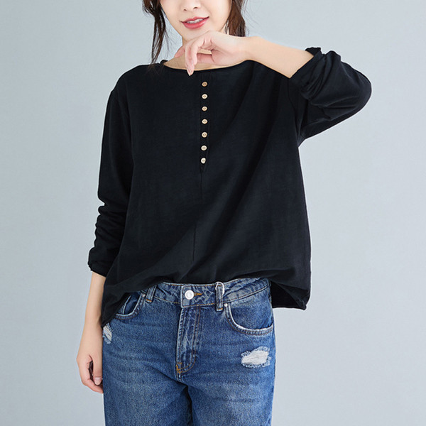 Bluza casual de dama cu nasturi in negru, alb, albastru, maro si roz