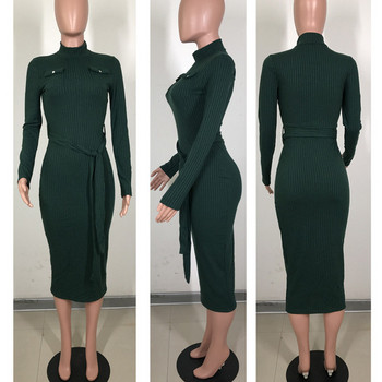 Női modern ruha hosszú ujjal és zsebbel több színben