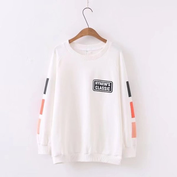 Γυναικείο Casual πουλόβερ  με O-Neckσε κόκκινο, λευκό και μαύρο χρώμα