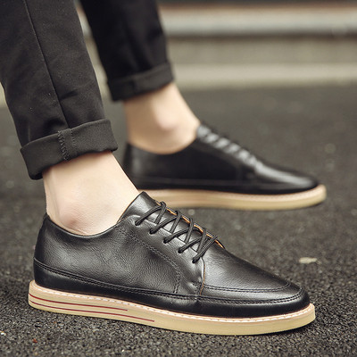 Pantofi moderni pentru barbati din piele ecologica in negru, gri si portocaliu