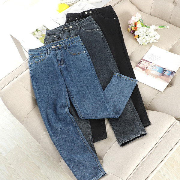 Alkalmi női farmer, gombokkal, három színben