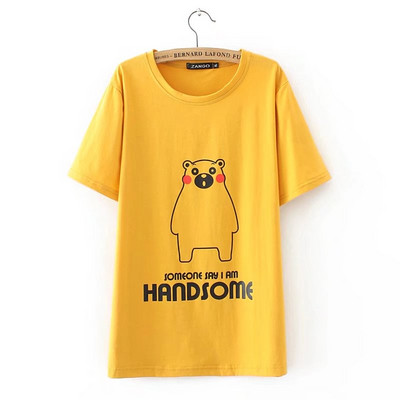 Női alkalmi póló fekete, fehér, rózsaszín és sárga rátéttel